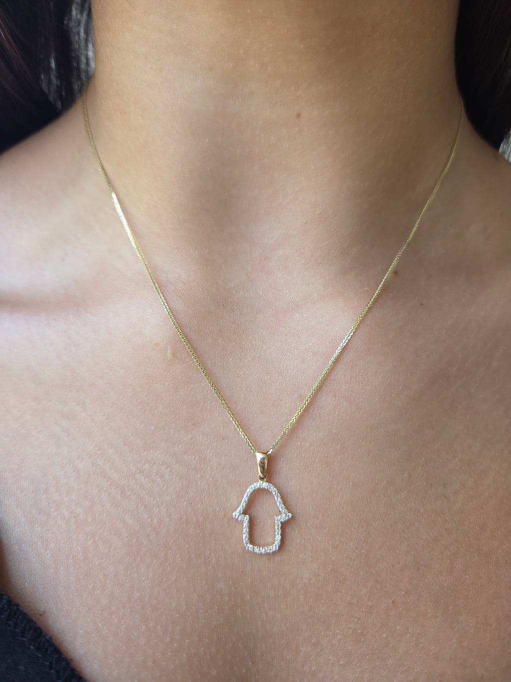 תליון חמסה מגן דוד - אור המזל וההגנה מזהב 14 קראט