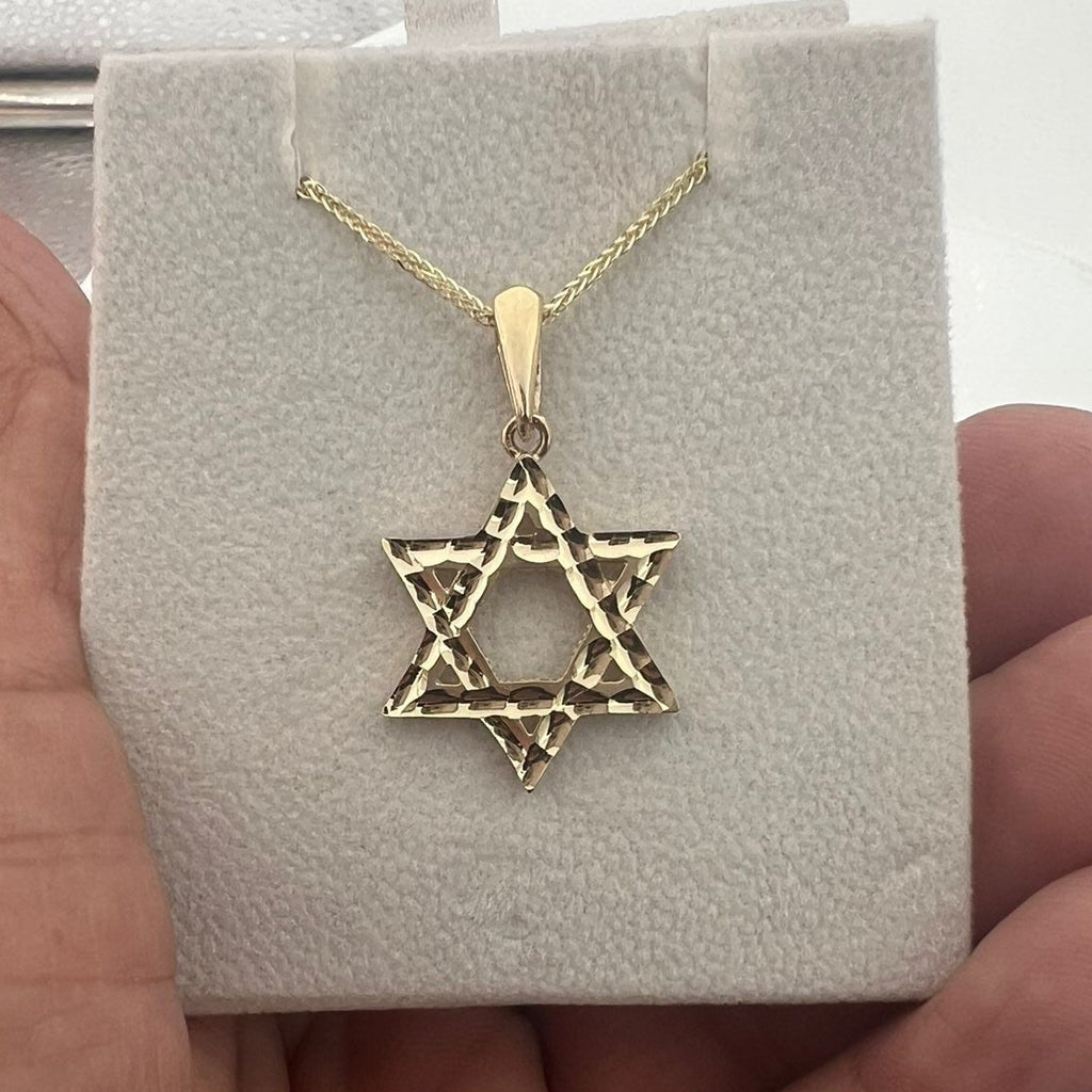 תליון מגן דוד "מסורת" מזהב 14 קראט
