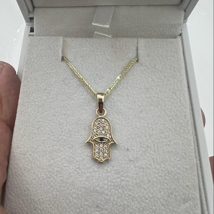 תליון חמסה "ניצוץ השפע" מזהב 14 קראט
